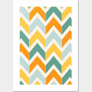 Citrus Chevrons Posters and Art